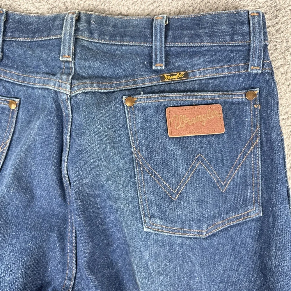 Vintage Wrangler 13MWZ Jeans Mens 35x36 (33x36) Cowboy Cut Straight Denim USA